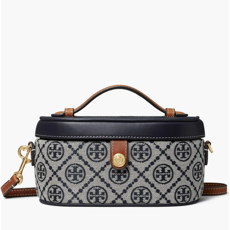 Tory Burch T Monogram Jacquard 汤丽柏琦盒子包 Tory Navy