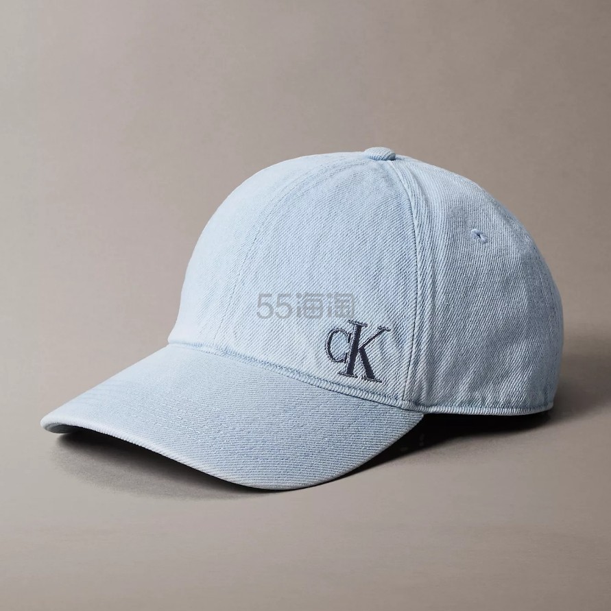 Calvin Klein 水洗丹宁浅蓝色牛仔棒球帽
