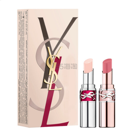 YSL 圣罗兰银管+粉管唇膏套装