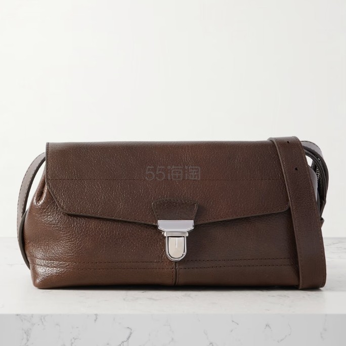 LEMAIRE Gear 棕色皮革小号单肩包