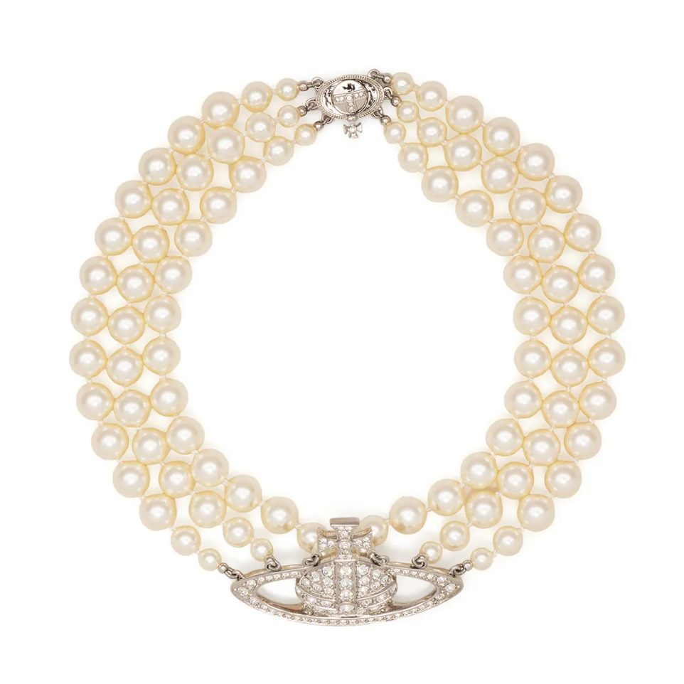 Vivienne Westwood 西太后三层珍珠土星项链