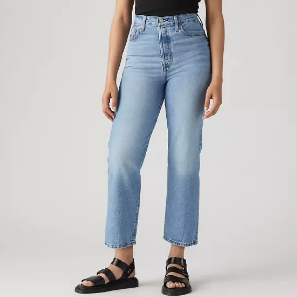 Levi's 李维斯 Ribcage 直筒九分牛仔裤