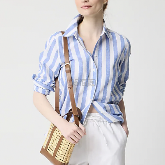 J.CREW 条纹亚麻衬衫