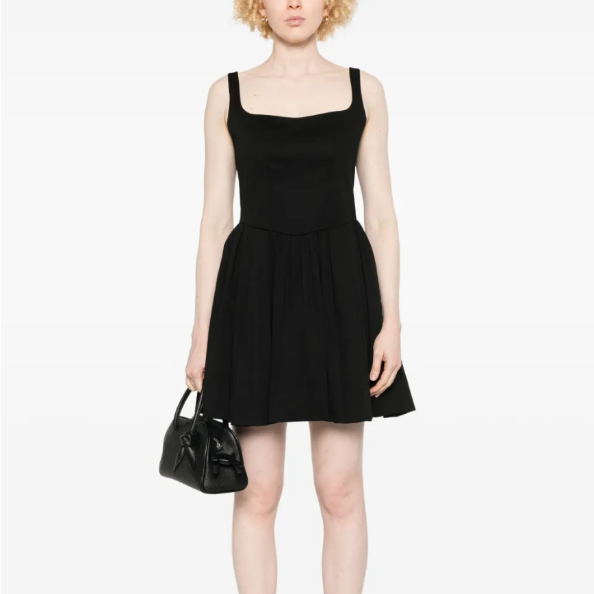 金晨同款！Maje 黑色迷你百褶裙