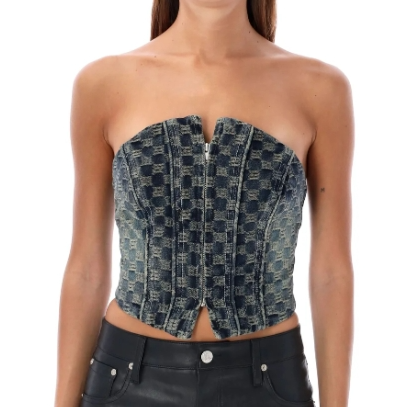 周扬青深色款！MISBHV 束腰抹胸胸衣