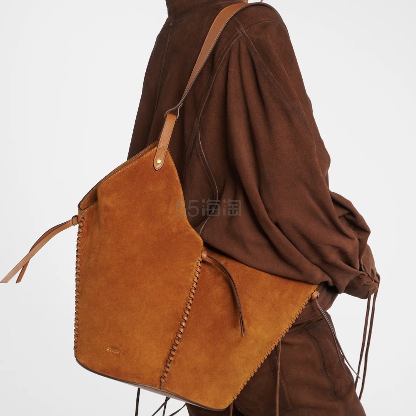 ISABEL MARANT Tampa 棕色绒面单肩包