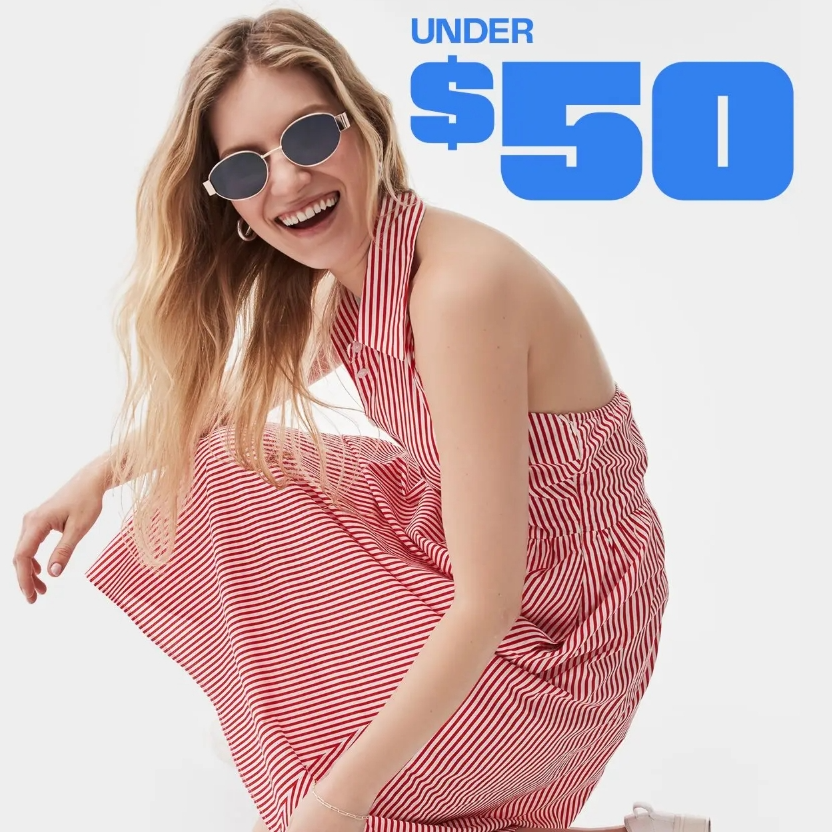 Nordstrom Rack：夏日百搭美裙 Tommy Hilfiger 无袖衬衫连衣裙$39