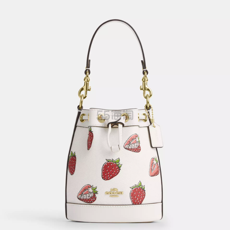 Coach 蔻驰 Mini Bucket 草莓印花水桶包