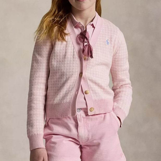 Polo Ralph Lauren 拉夫劳伦 大童格纹V领针织衫