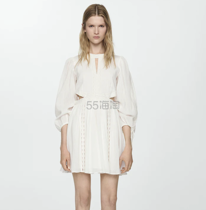 Mango 法式蕾丝连衣裙