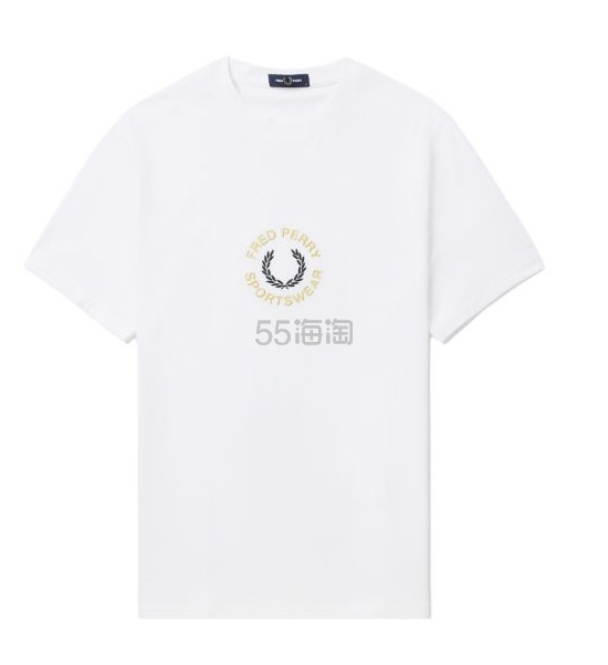 FRED PERRY 饰徽标圆领 T 恤