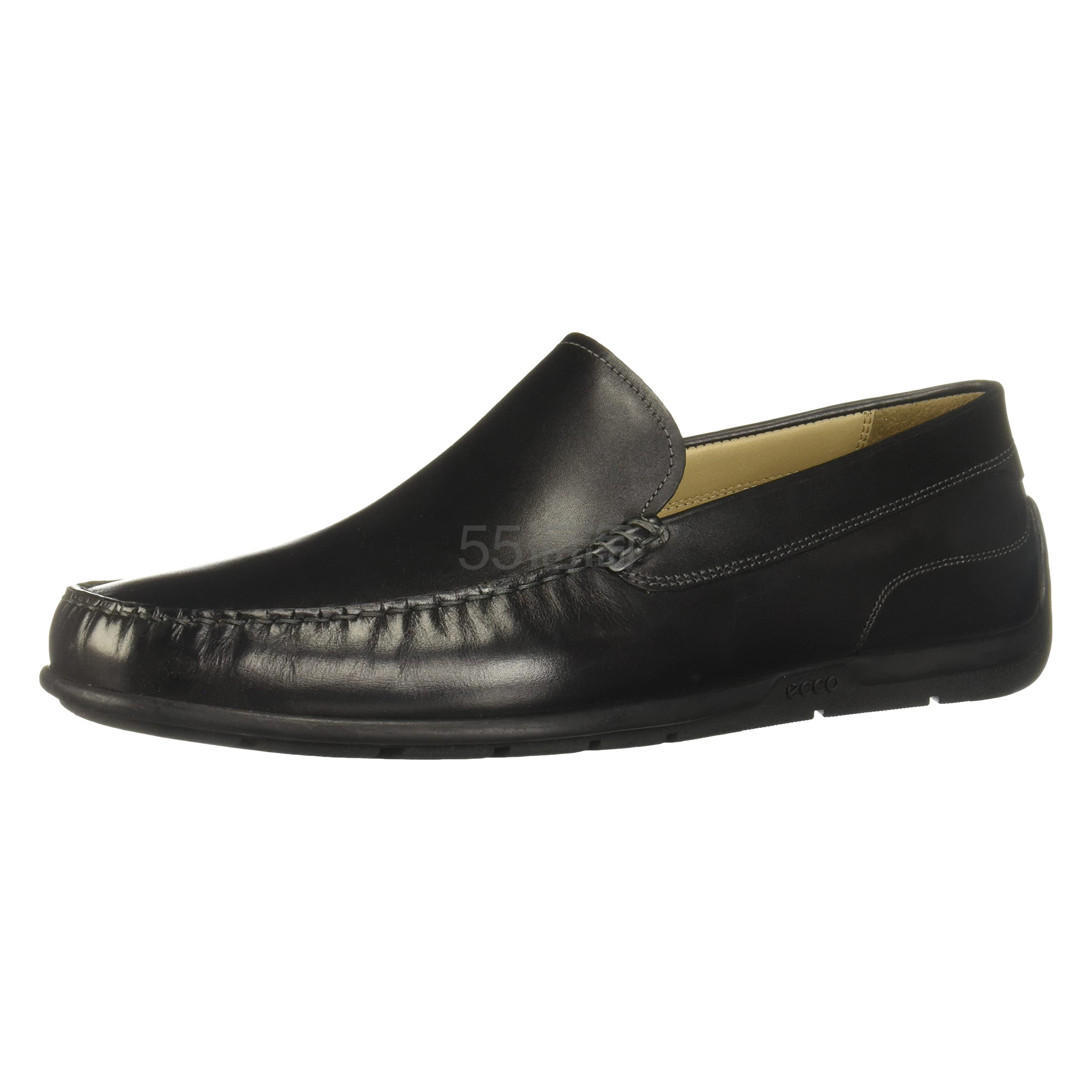 【含税直邮】ECCO 爱步 Moc 2.0系列 男士经典驾驶风格一脚蹬乐福鞋 黑色 43 EU