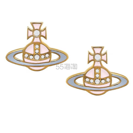 Vivienne Westwood 西太后粉蓝色珐琅项链