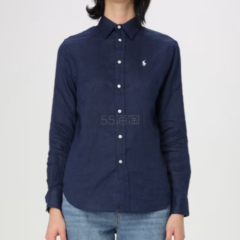 POLO RALPH LAUREN 拉夫劳伦深蓝色小马徽标衬衫