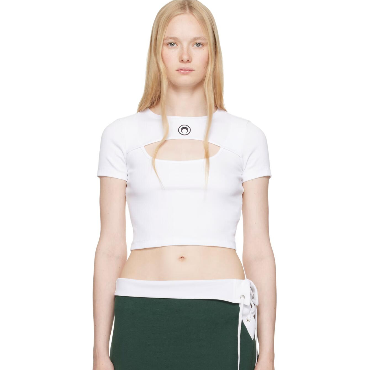 Marine Serre 罗纹针织T恤