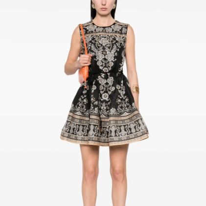 ZIMMERMANN Balance 束腰伞摆迷你连衣裙