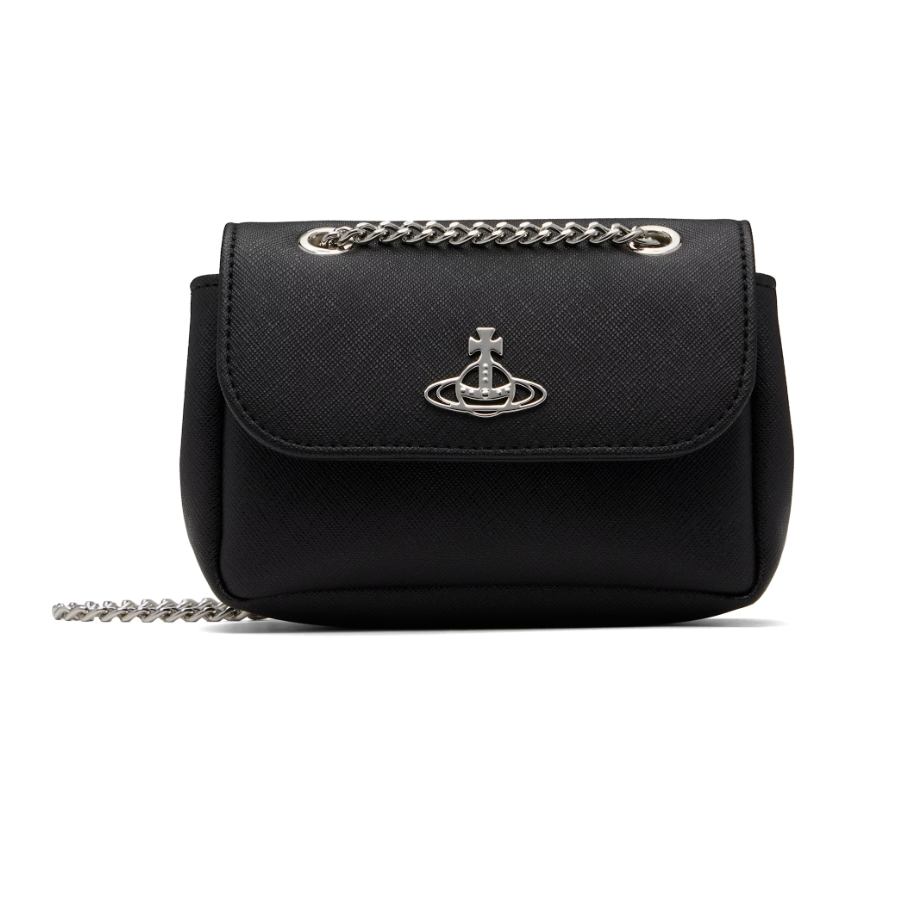 Vivienne Westwood 黑色小号 Chain 单肩包