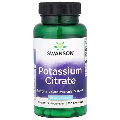 可叠满减！Swanson, 柠檬酸钾胶囊，99 毫克，120 粒装
