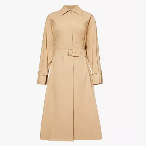 4码还有！MAX MARA Memo 系带棉质风衣