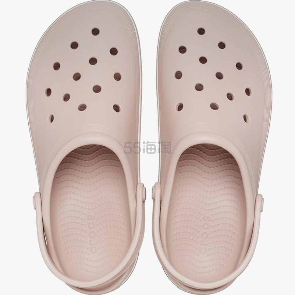 Crocs 粉色洞洞鞋