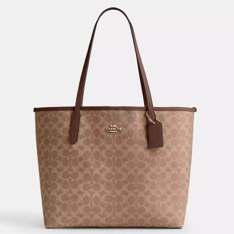 Coach 蔻驰 City 老花托特包