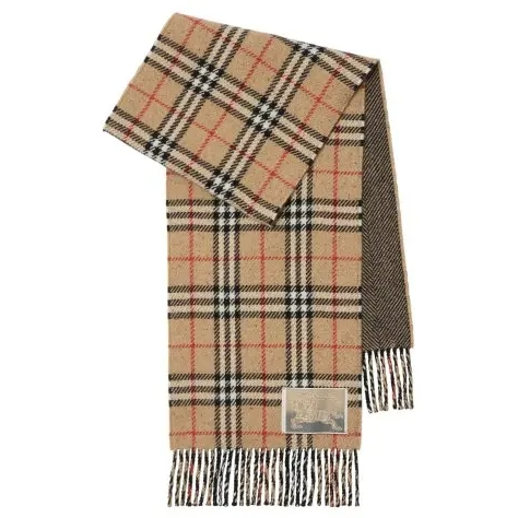 Burberry 巴宝莉 Check & Herringbone 羊绒围巾