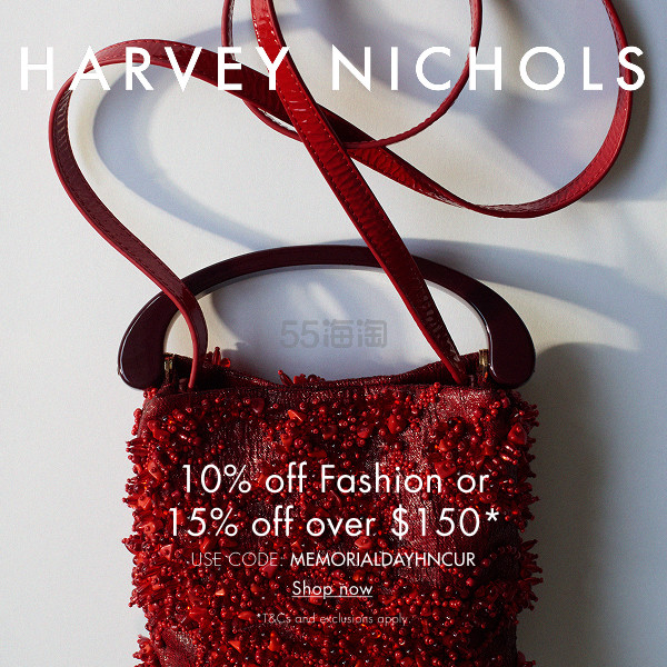 Harvey Nichols US：纪念日大促！美妆时尚热卖 无门槛9折 满额8.5折