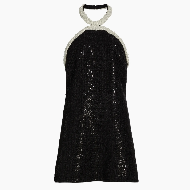 叶舒华同款！Self-Portrait 挂脖亮片连衣裙