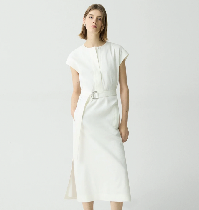 Theory 亚麻小白裙