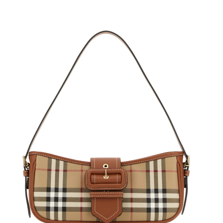 易梦玲同款！Burberry 格纹腋下包