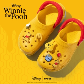Crocs AU：小熊维尼联名款上新！可爱到爆炸