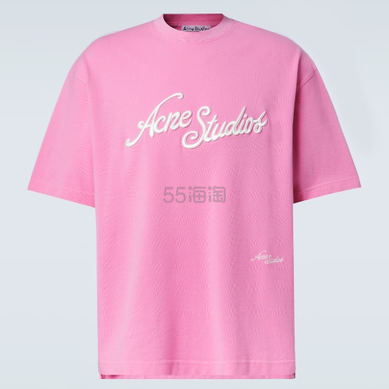 Acne Studios 粉色经典徽标T恤