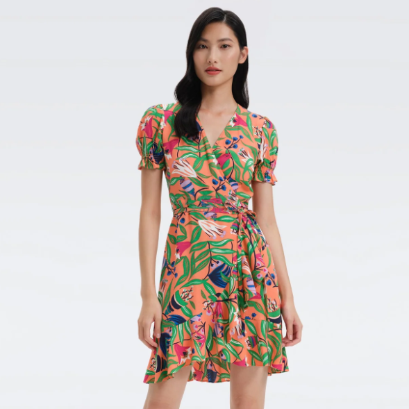 DVF Emilia 印花连衣裙 短款