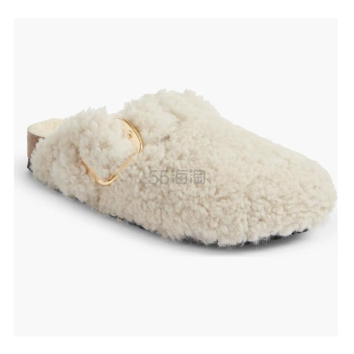 Birkenstock 白毛绒款 Boston 拖鞋