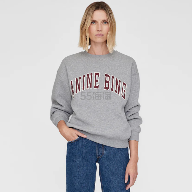 Anine Bing Spencer 徽标圆领卫衣