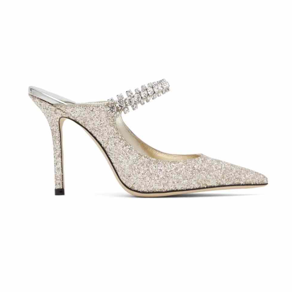 Jimmy Choo 金色 Bing 100穆勒高跟鞋