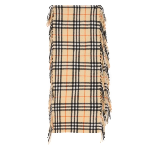 沈小婷同款卡其色！Burberry 100%羊绒围巾