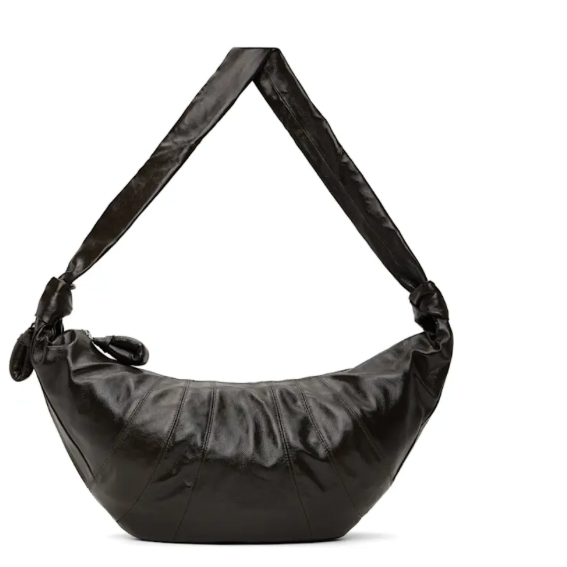 LEMAIRE 棕色大号涂层可颂包