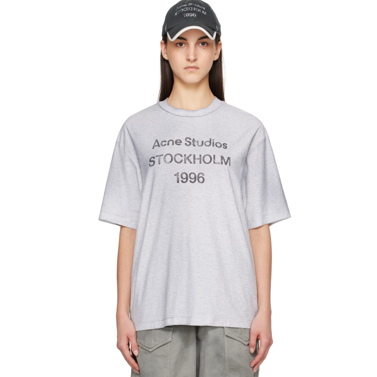 杨紫同款！Acne Studios 灰色字母短袖