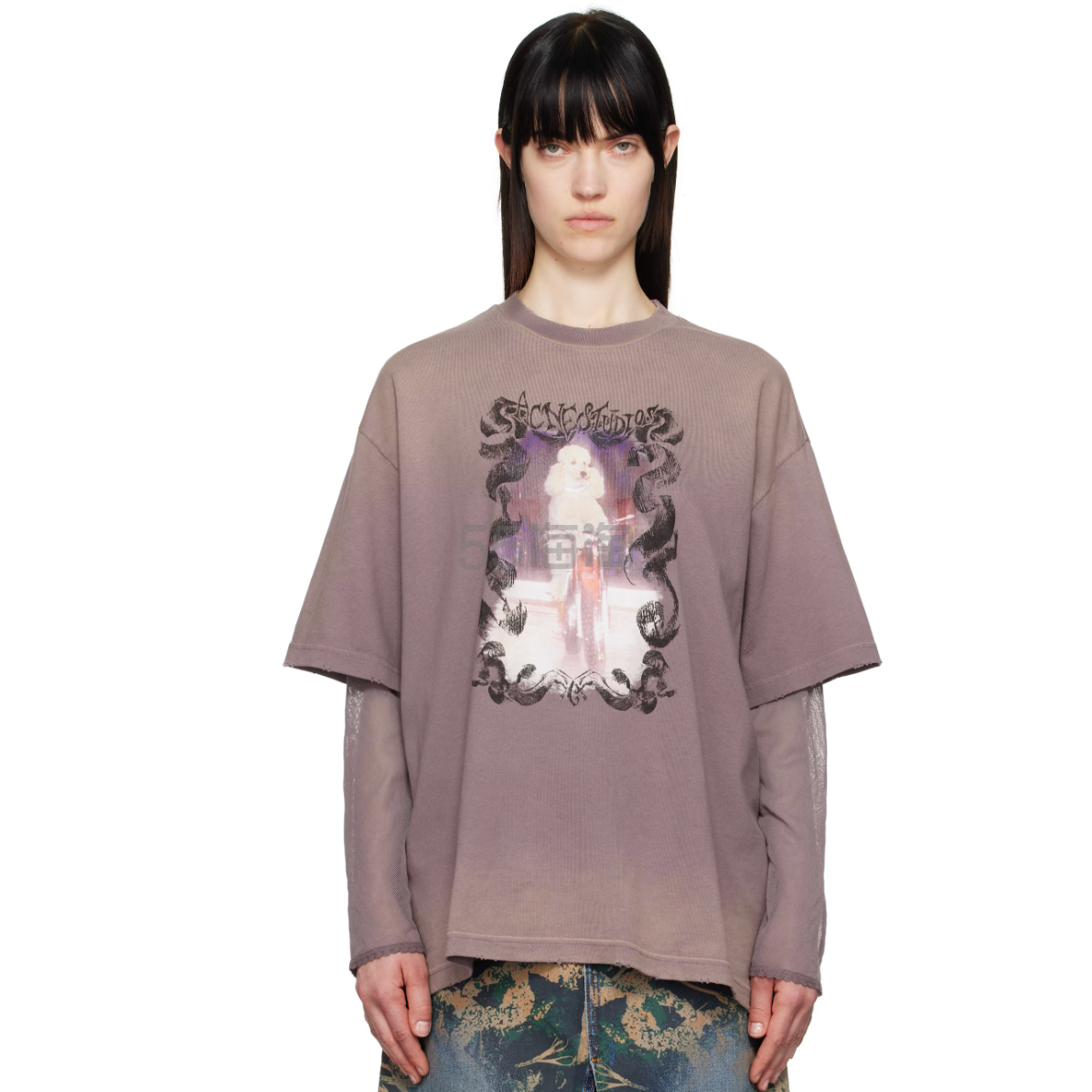 Acne Studios 紫色假两件防晒长袖