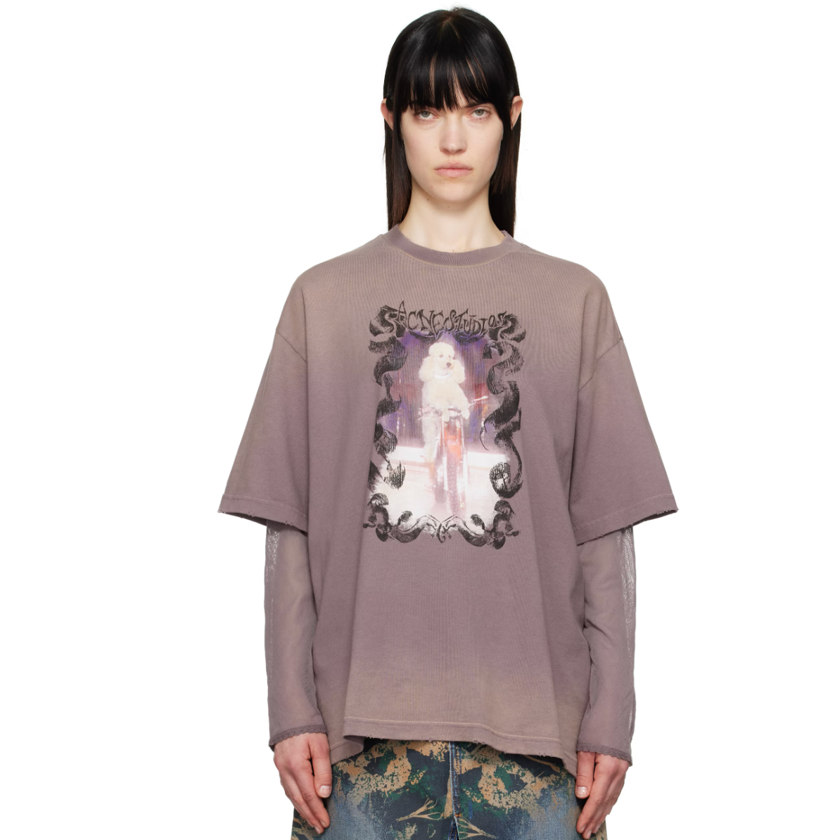 周翊然同款！Acne Studios  贵宾狗假两件T恤