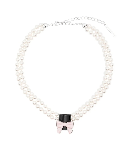 降价！Shushu/Tong 蝴蝶结珍珠项链