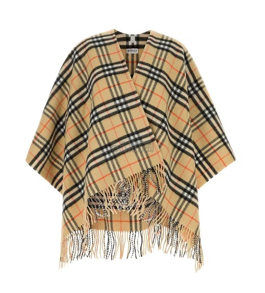 Burberry 刺绣羊毛混纺斗篷