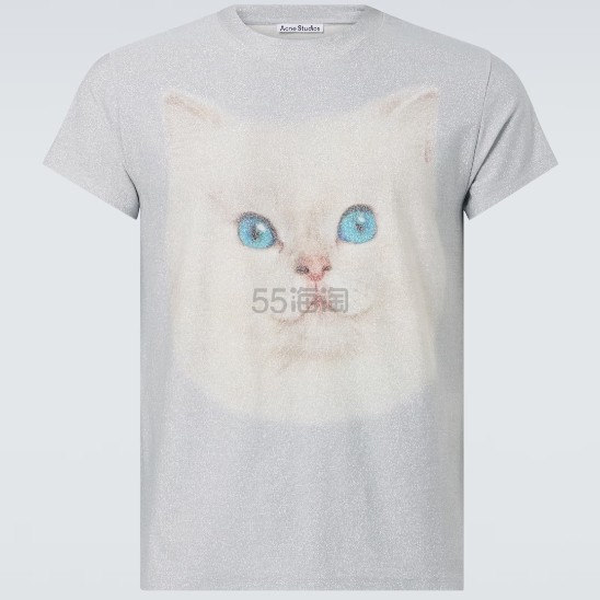 胡连馨同款 ACNE STUDIOS 猫咪印花T恤