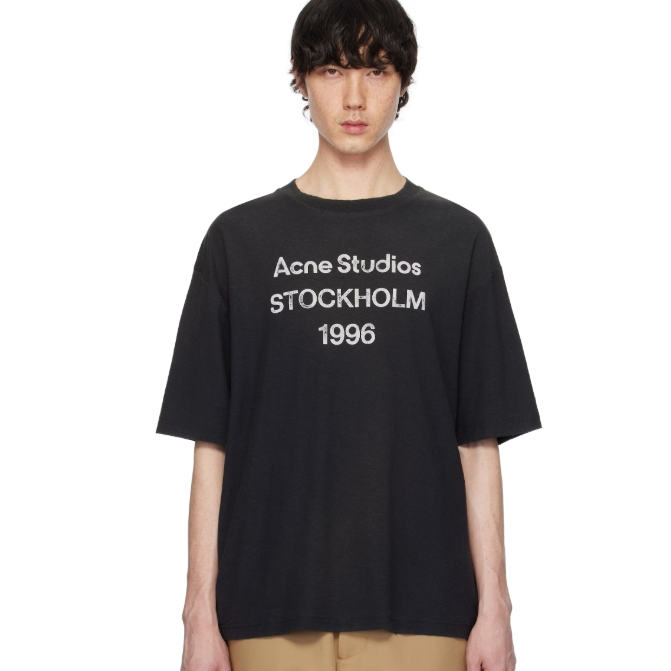 吴汉坤同款！Acne Studios  经典Logo 宽松T恤