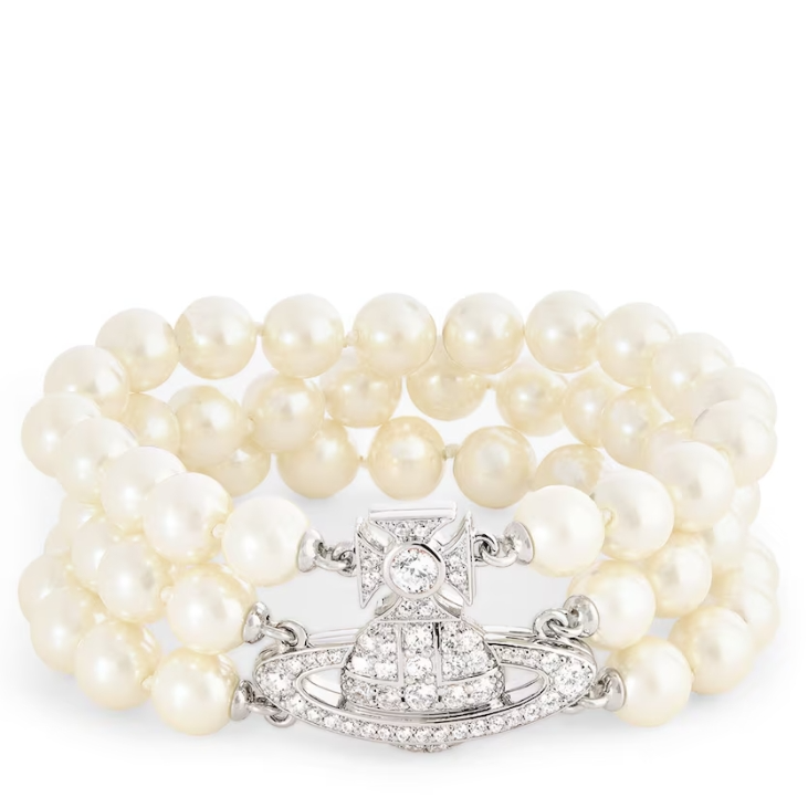 Vivienne Westwood 西太后 三层珍珠土星手链