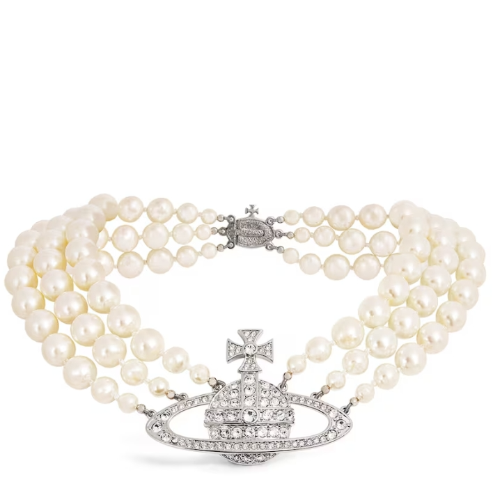 Vivienne Westwood 西太后 三层珍珠土星项链