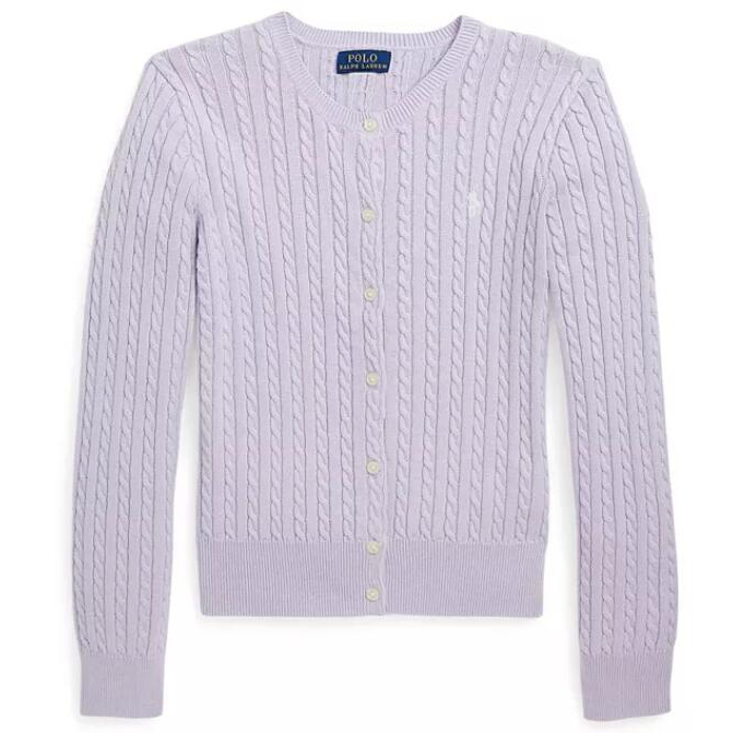 紫色/粉色可选！Polo Ralph Lauren 拉夫劳伦大童开衫