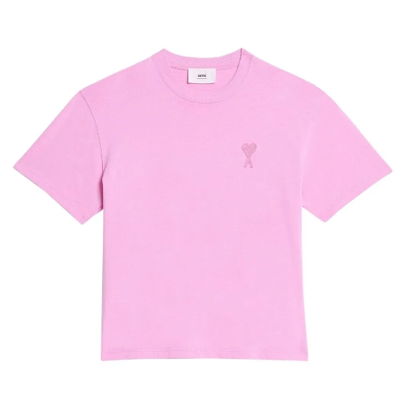 祝绪丹同款！Ami Paris 粉色小爱心T恤