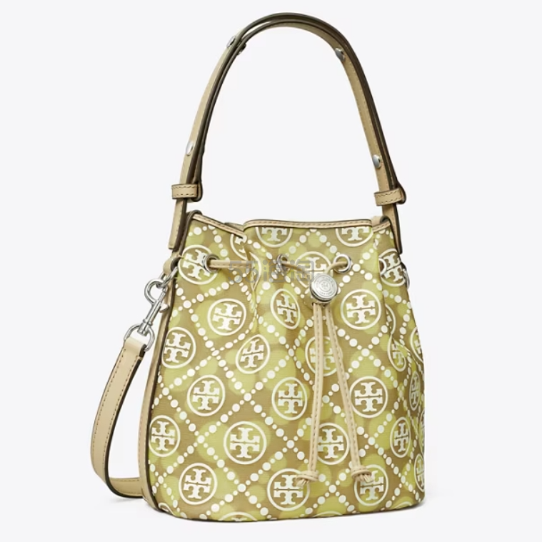 Tory burch 汤丽柏琦 老花水桶包 橄榄绿